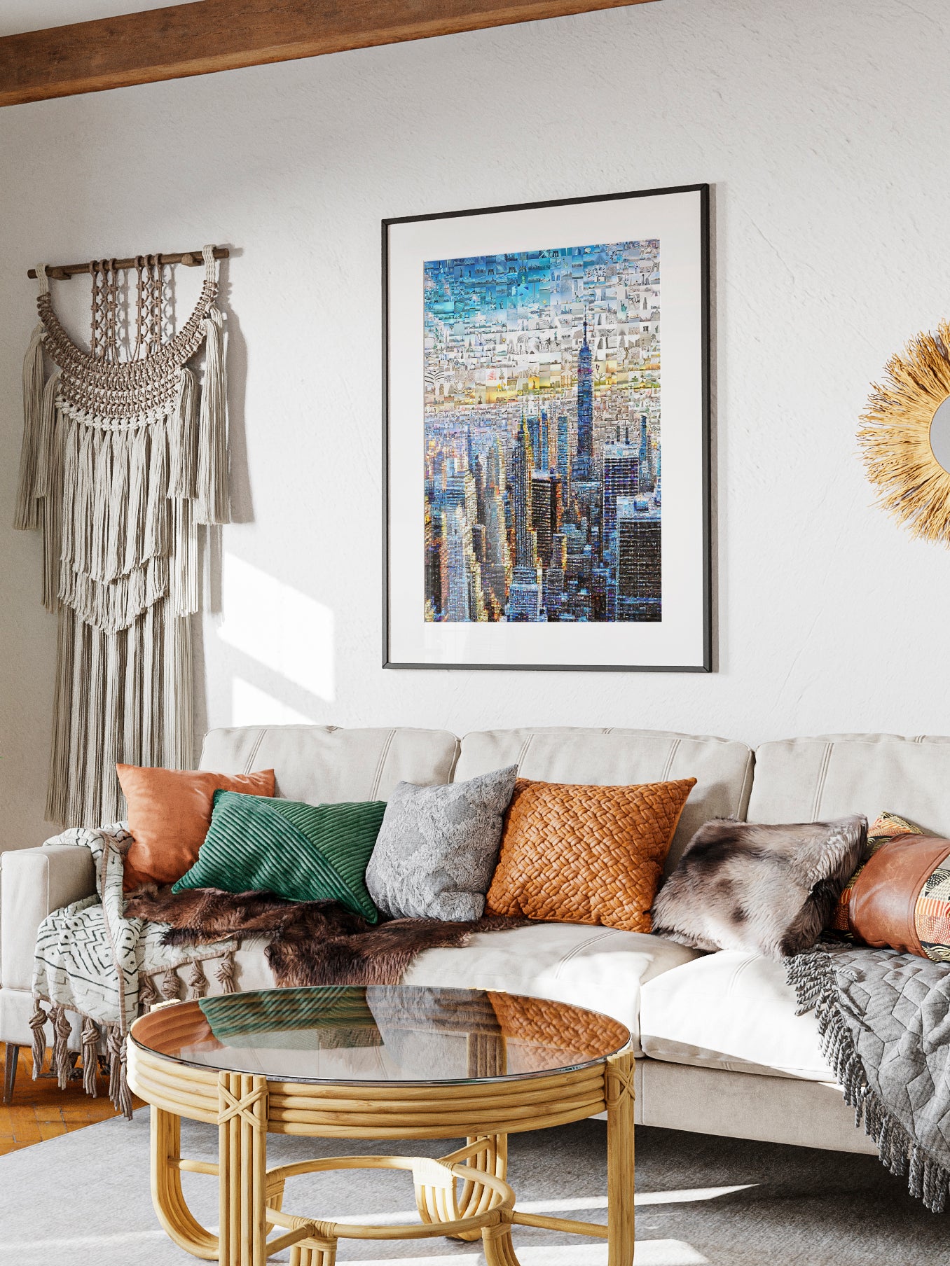 Stunning Cityscape Mosaic Art - Unique Urban Wall Décor for Home & Office AtelierMosaics