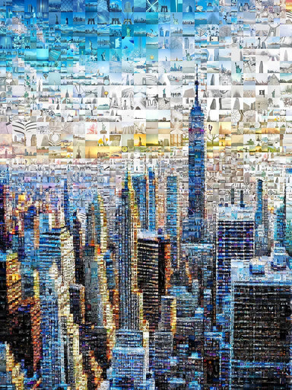 Stunning Cityscape Mosaic Art - Unique Urban Wall Décor for Home & Office AtelierMosaics