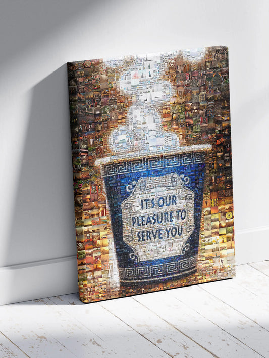 Unique Mosaic Art: 'It's Our Pleasure to Serve You' - Stunning Decorative Piece for Home and Office AtelierMosaics