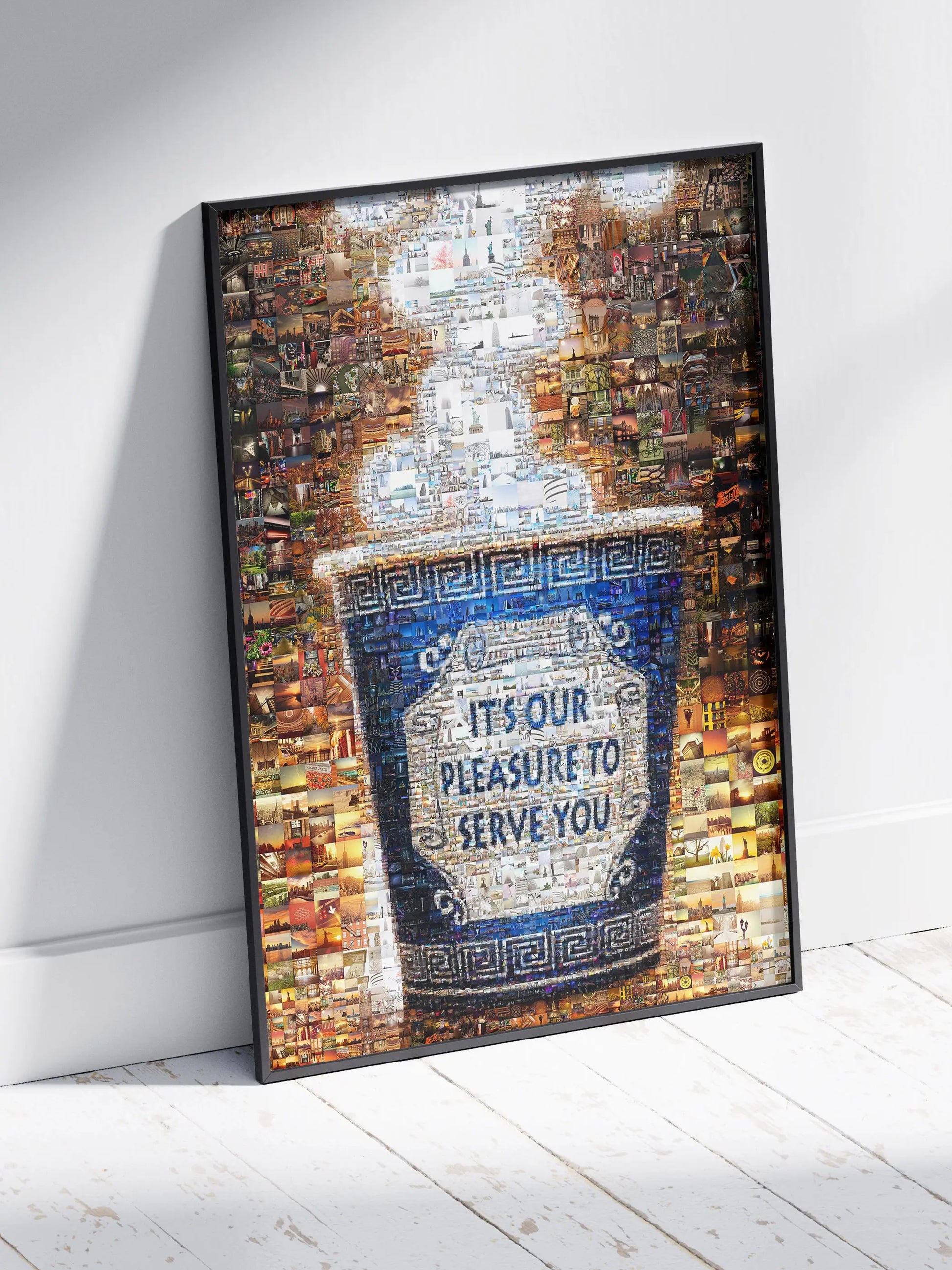 Unique Mosaic Art: 'It's Our Pleasure to Serve You' - Stunning Decorative Piece for Home and Office AtelierMosaics
