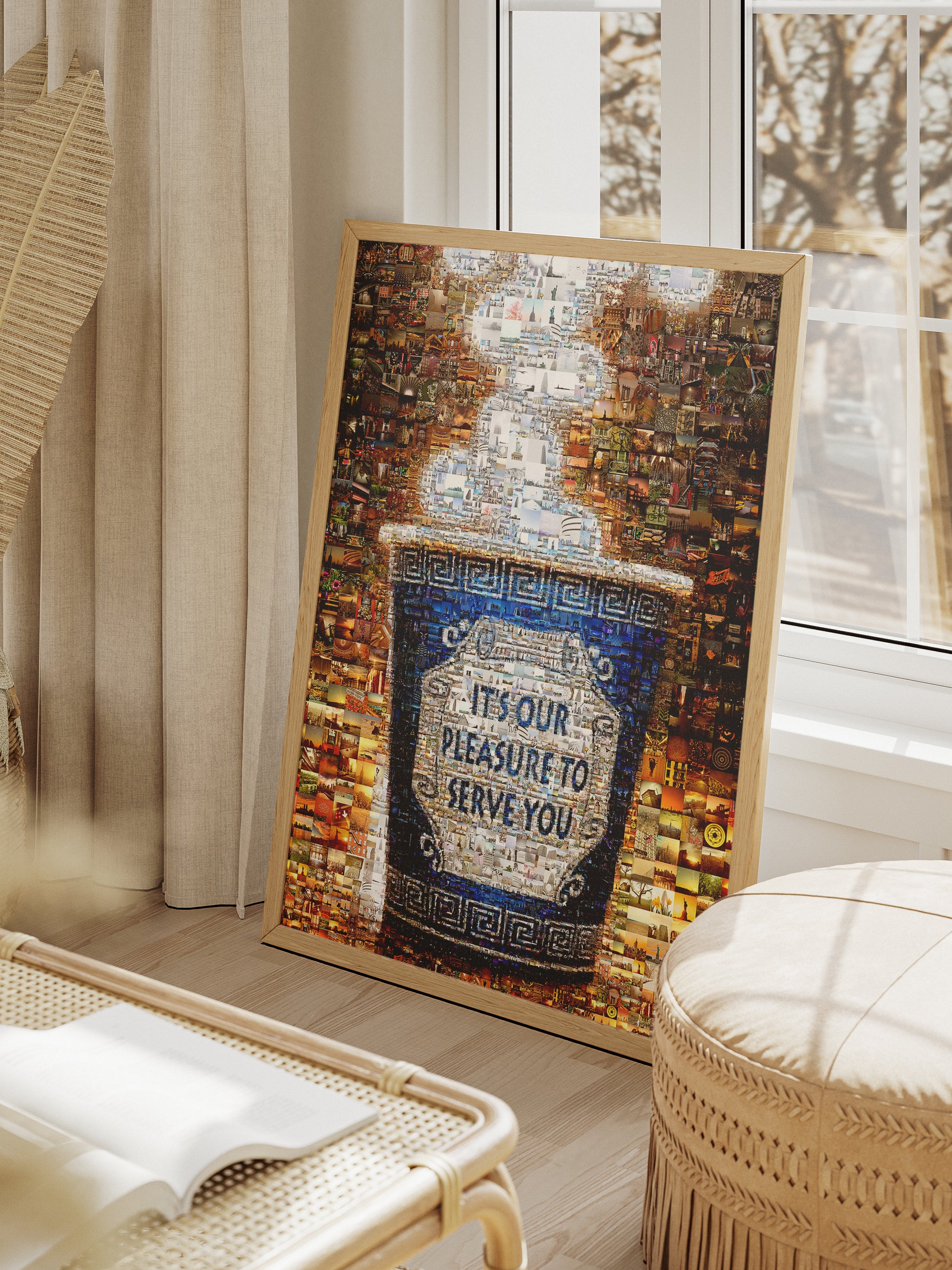 Unique Mosaic Art: 'It's Our Pleasure to Serve You' - Stunning Decorative Piece for Home and Office AtelierMosaics