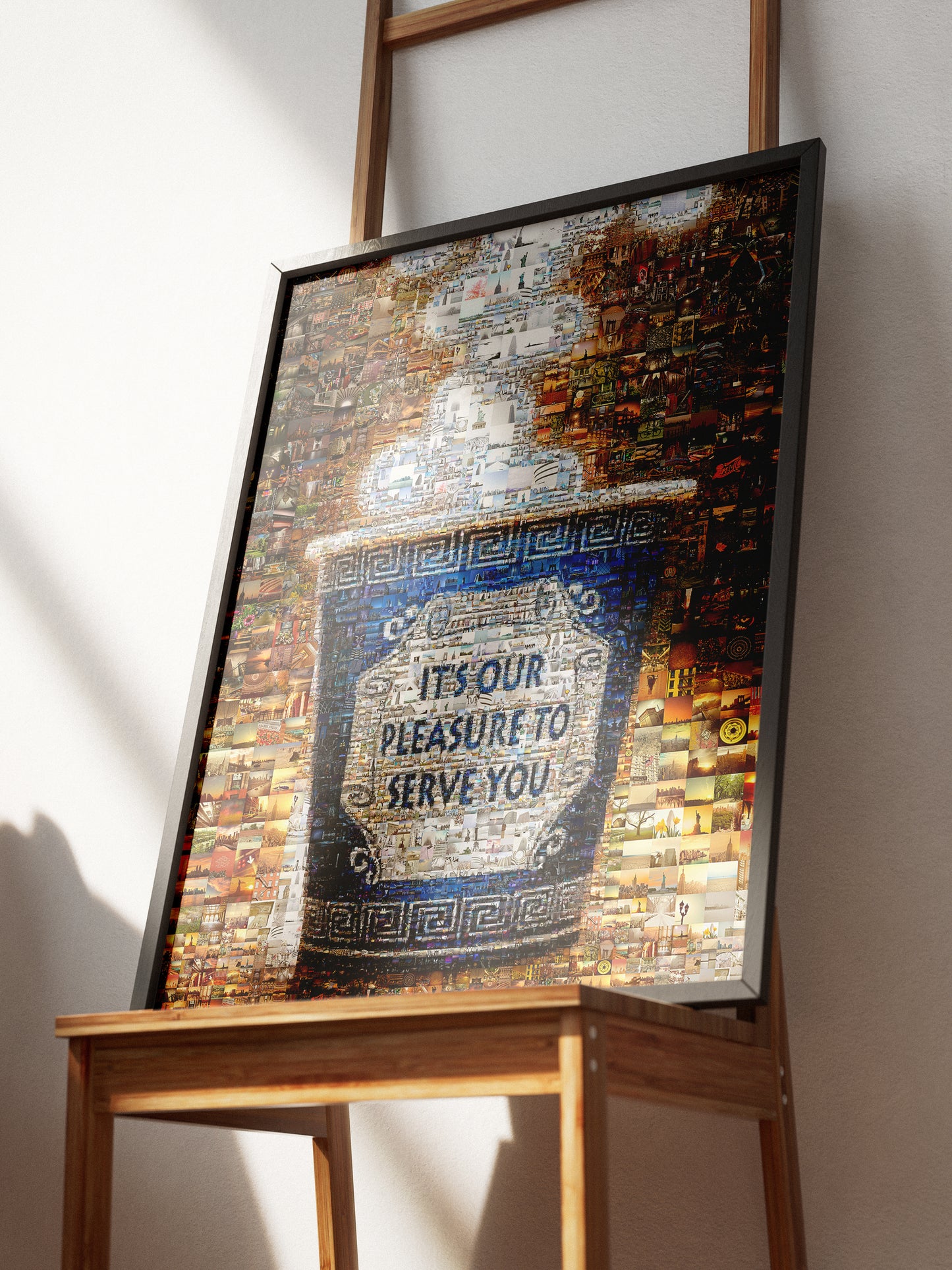 Unique Mosaic Art: 'It's Our Pleasure to Serve You' - Stunning Decorative Piece for Home and Office AtelierMosaics
