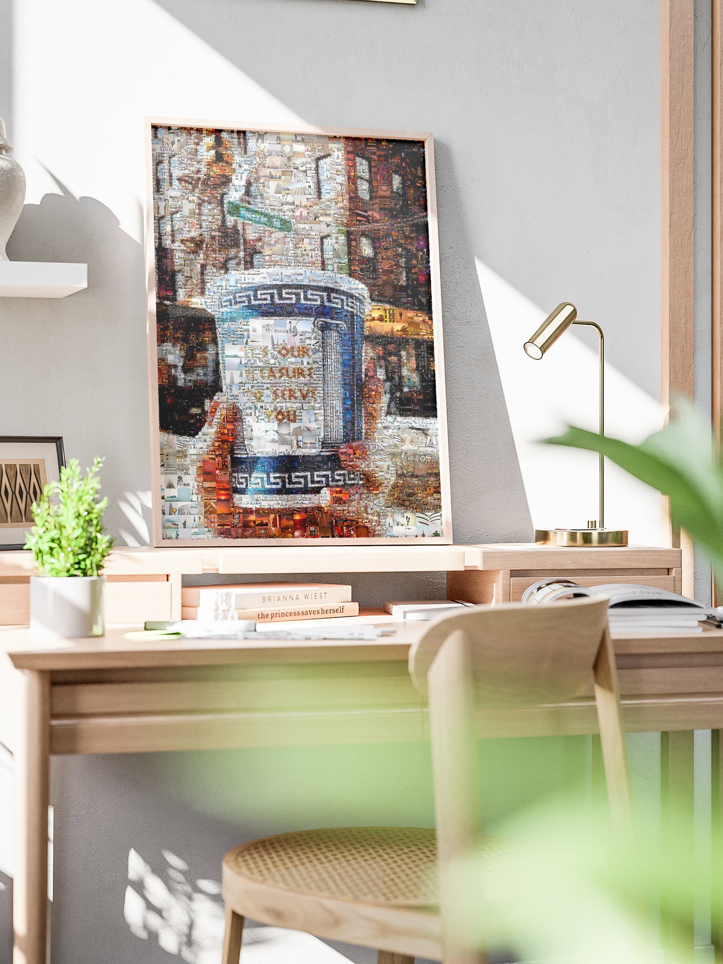 Stunning Mosaic Artwork: Unique Coffee Cup Design for Home or Office Decor AtelierMosaics