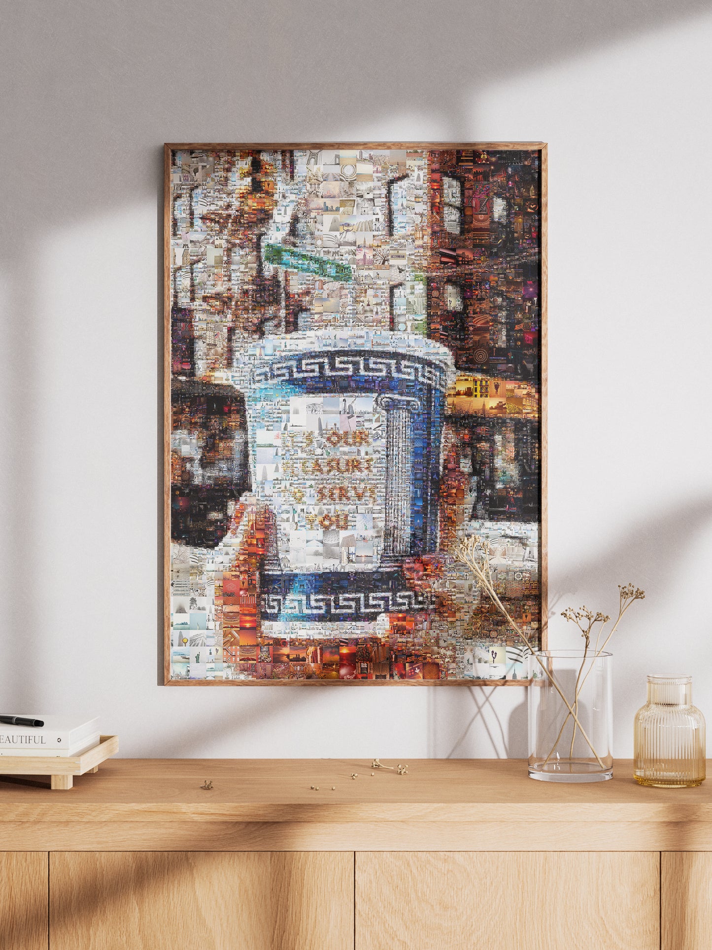 Stunning Mosaic Artwork: Unique Coffee Cup Design for Home or Office Decor AtelierMosaics