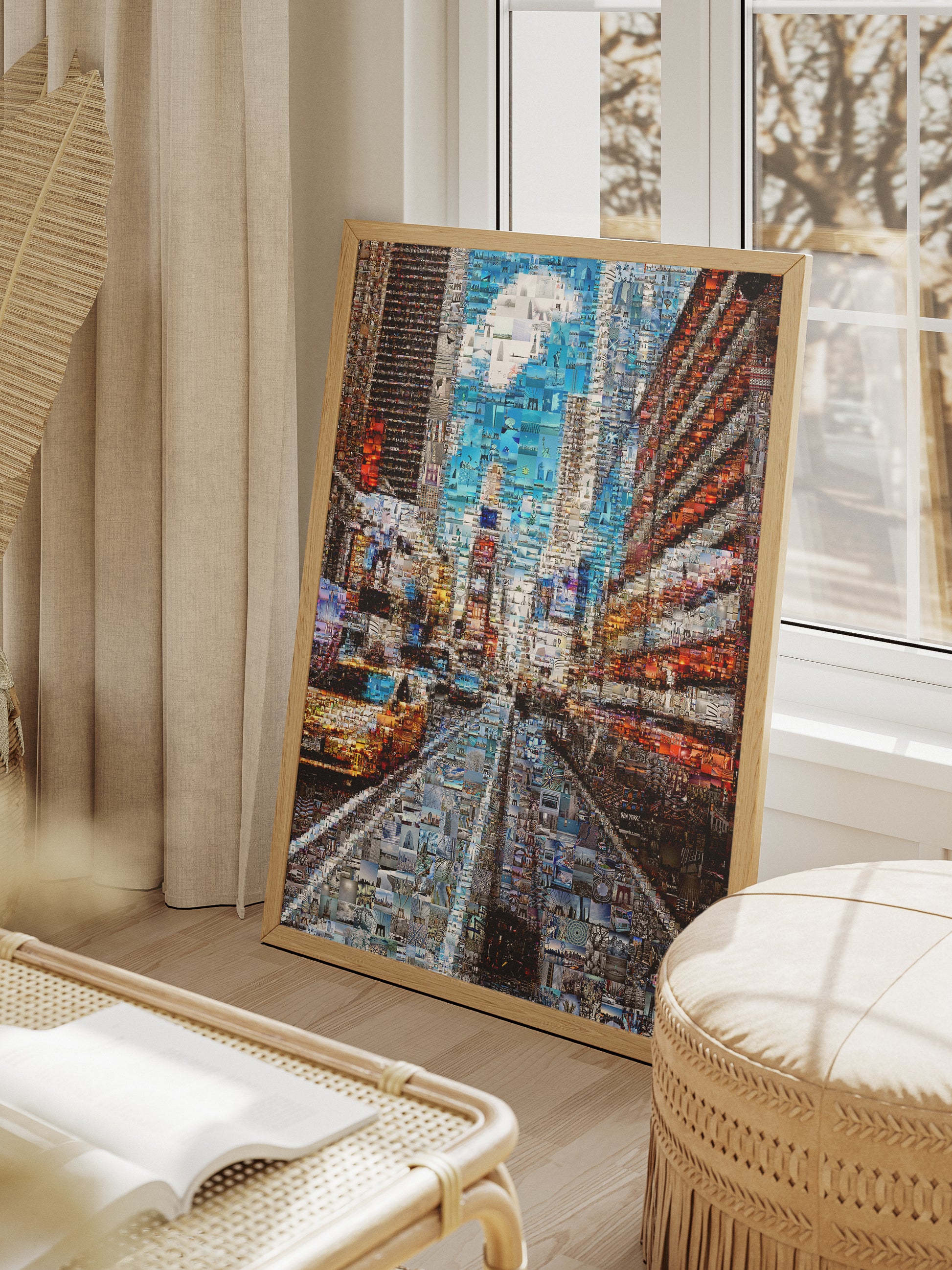 Stunning Urban Mosaic Art: New York City Street Scene - Perfect for Home or Office Decor AtelierMosaics