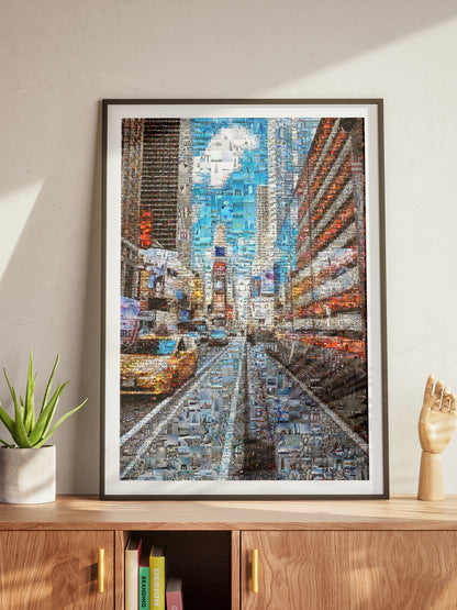 Stunning Urban Mosaic Art: New York City Street Scene - Perfect for Home or Office Decor AtelierMosaics