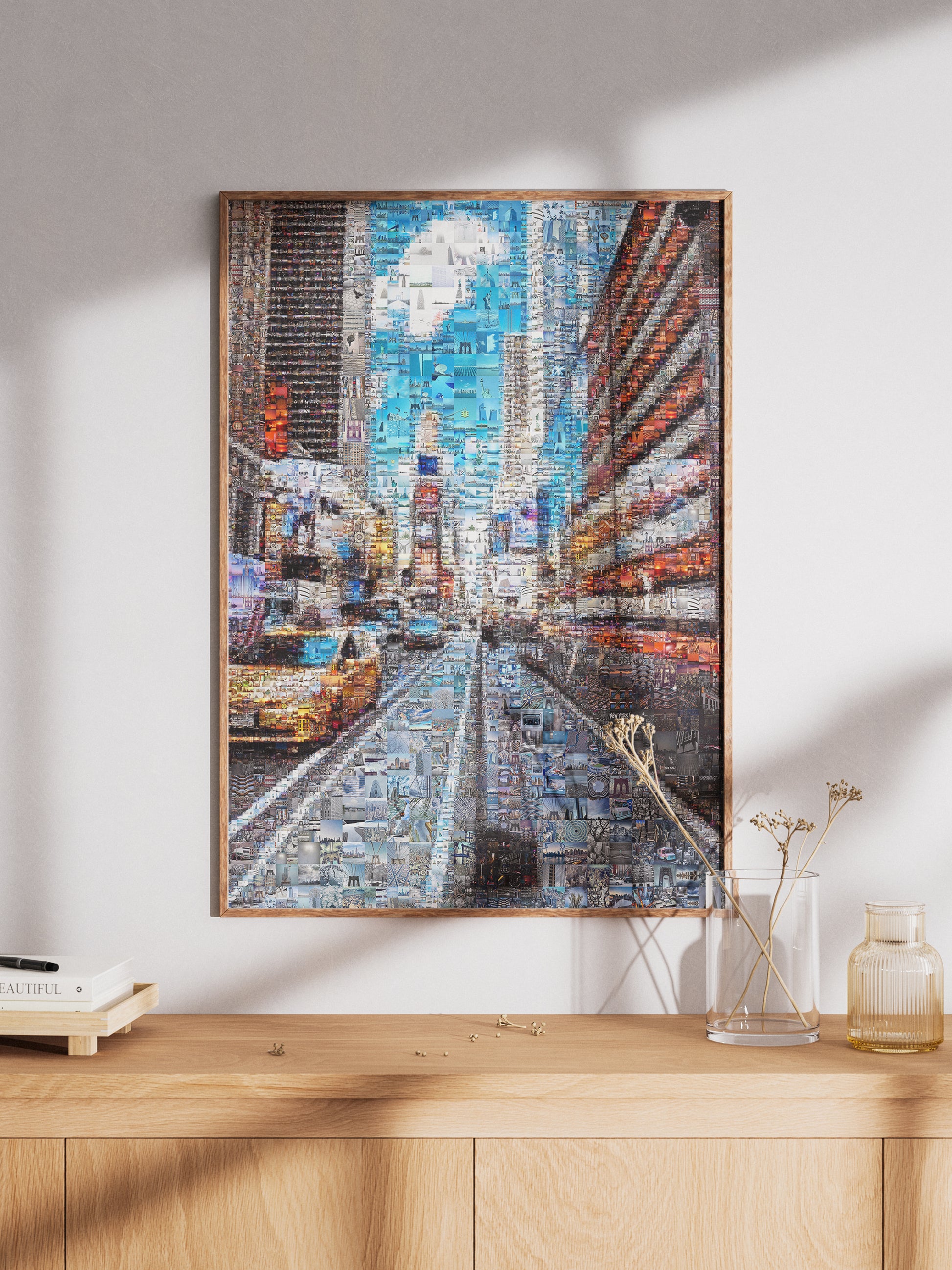 Stunning Urban Mosaic Art: New York City Street Scene - Perfect for Home or Office Decor AtelierMosaics