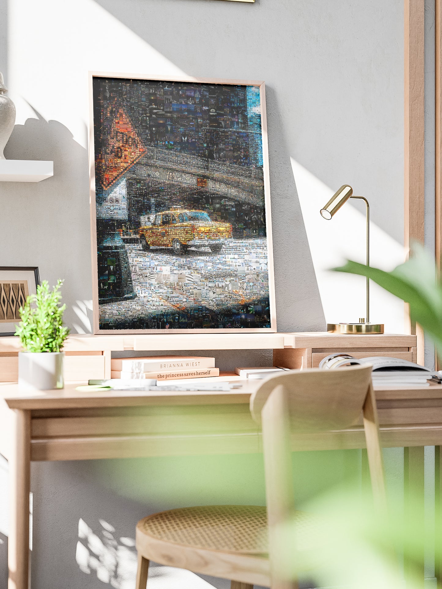 Stunning Mosaic Art of New York City: Vibrant Yellow Taxi and Cityscapes AtelierMosaics