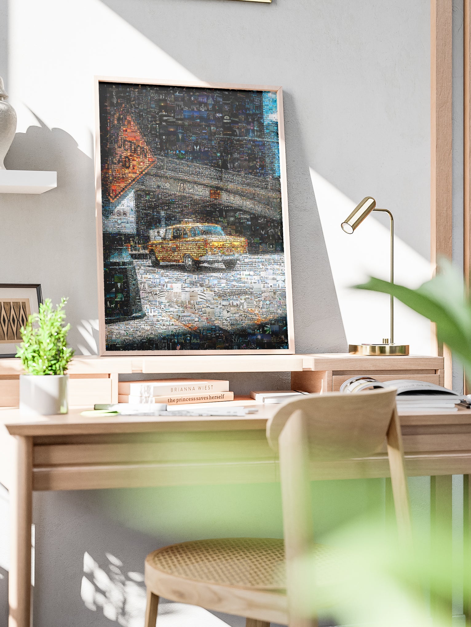 Stunning Mosaic Art of New York City: Vibrant Yellow Taxi and Cityscapes AtelierMosaics