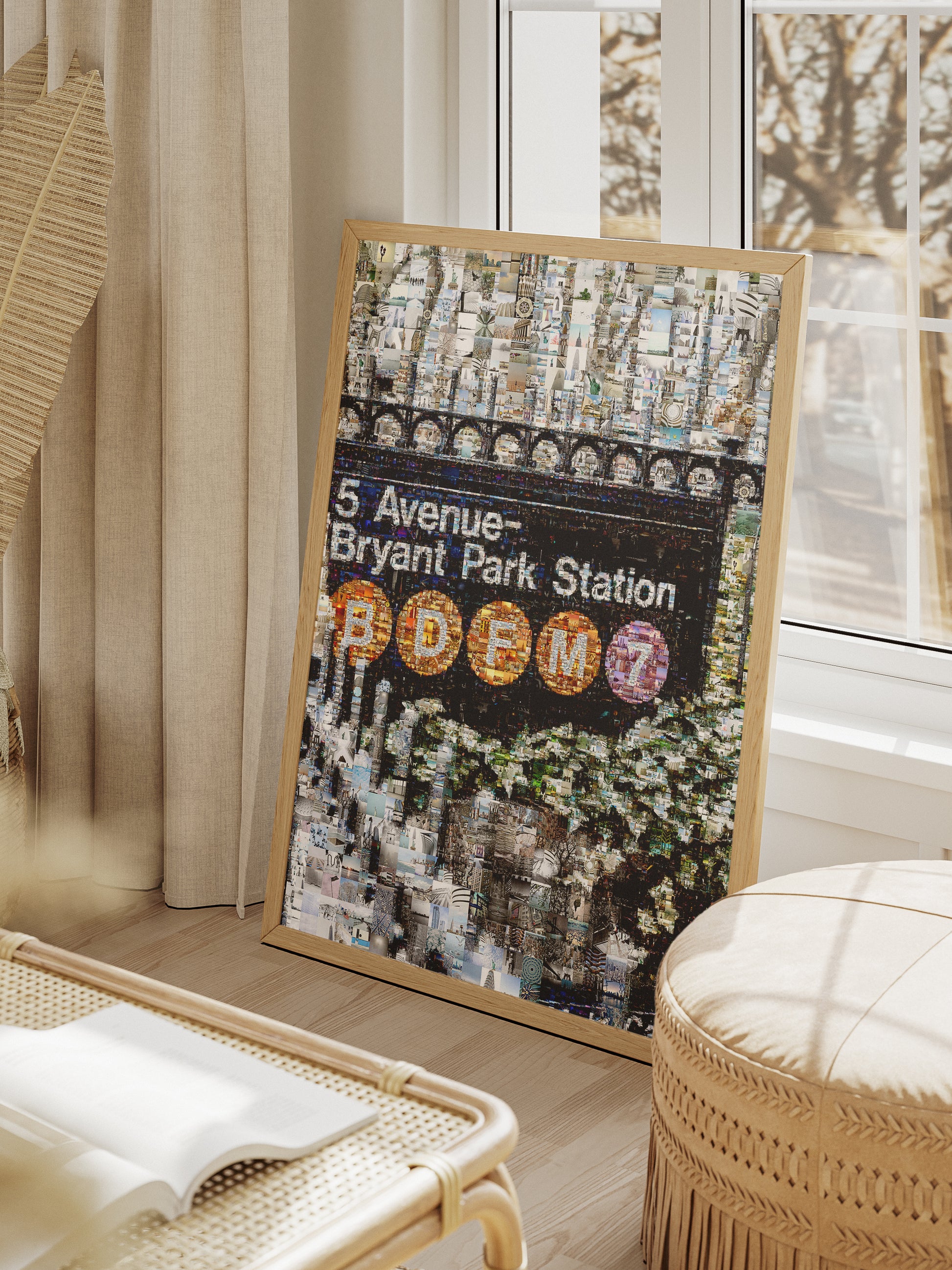 Stunning Mosaic Artwork of 5 Avenue-Bryant Park Station - Unique NYC Subway Art for Home Decor AtelierMosaics