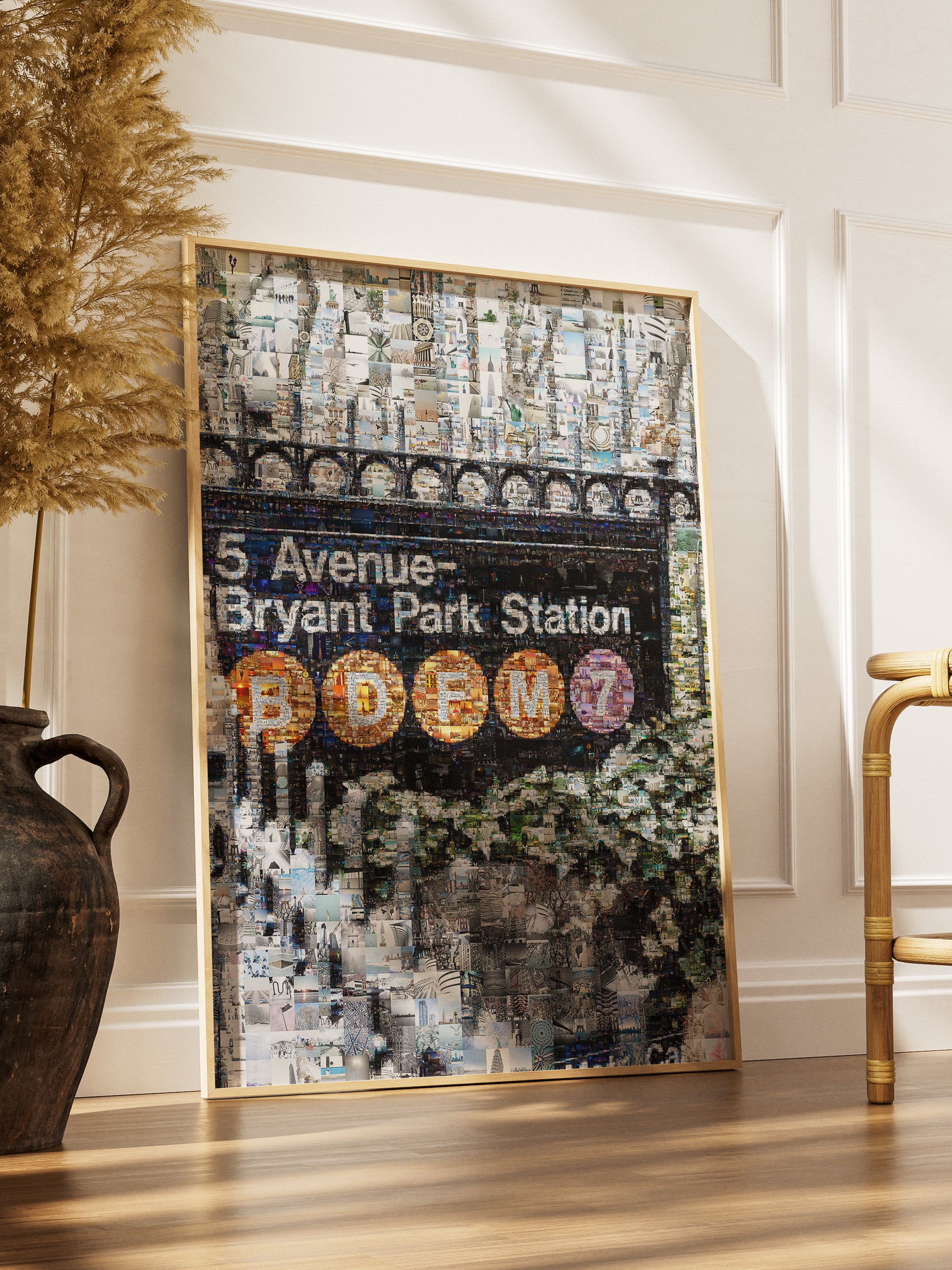 Stunning Mosaic Artwork of 5 Avenue-Bryant Park Station - Unique NYC Subway Art for Home Decor AtelierMosaics
