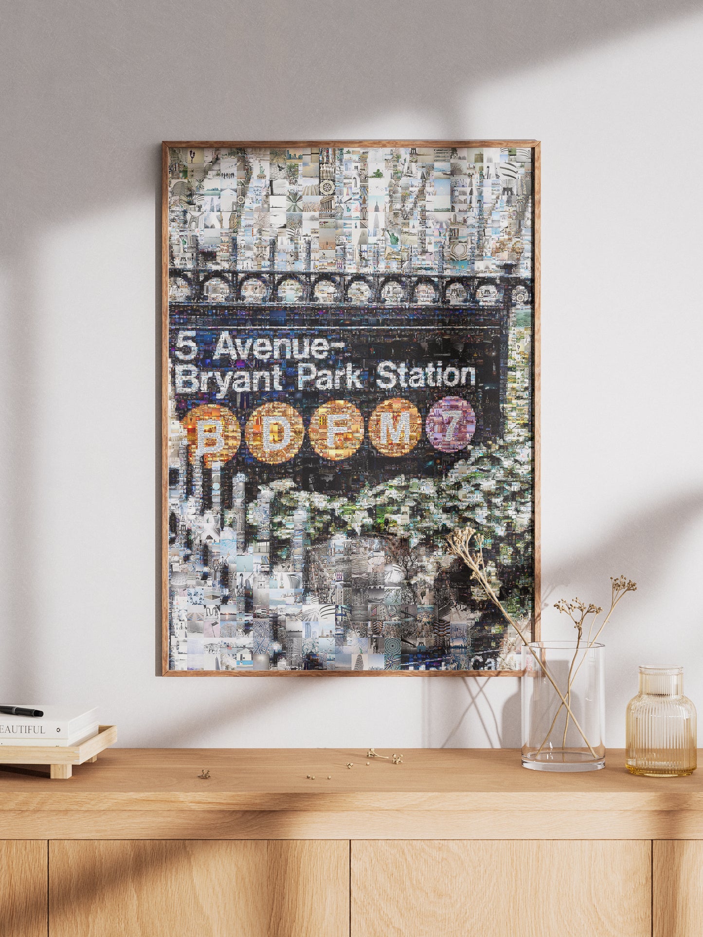 Stunning Mosaic Artwork of 5 Avenue-Bryant Park Station - Unique NYC Subway Art for Home Decor AtelierMosaics