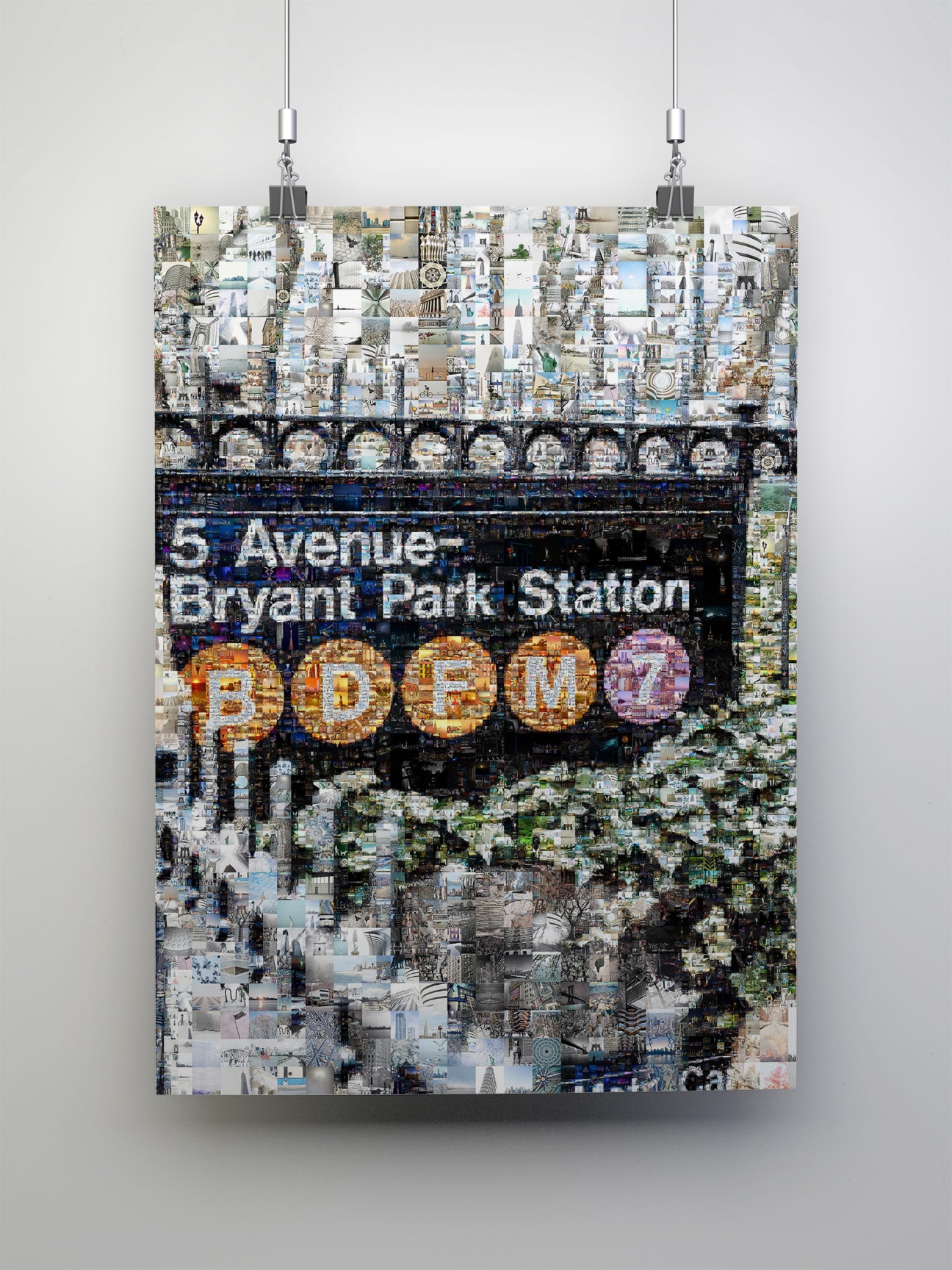 Stunning Mosaic Artwork of 5 Avenue-Bryant Park Station - Unique NYC Subway Art for Home Decor AtelierMosaics