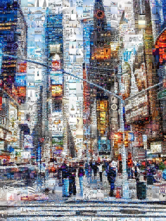 Stunning Cityscape Mosaic Artwork - Unique Home Decor for Art Lovers AtelierMosaics