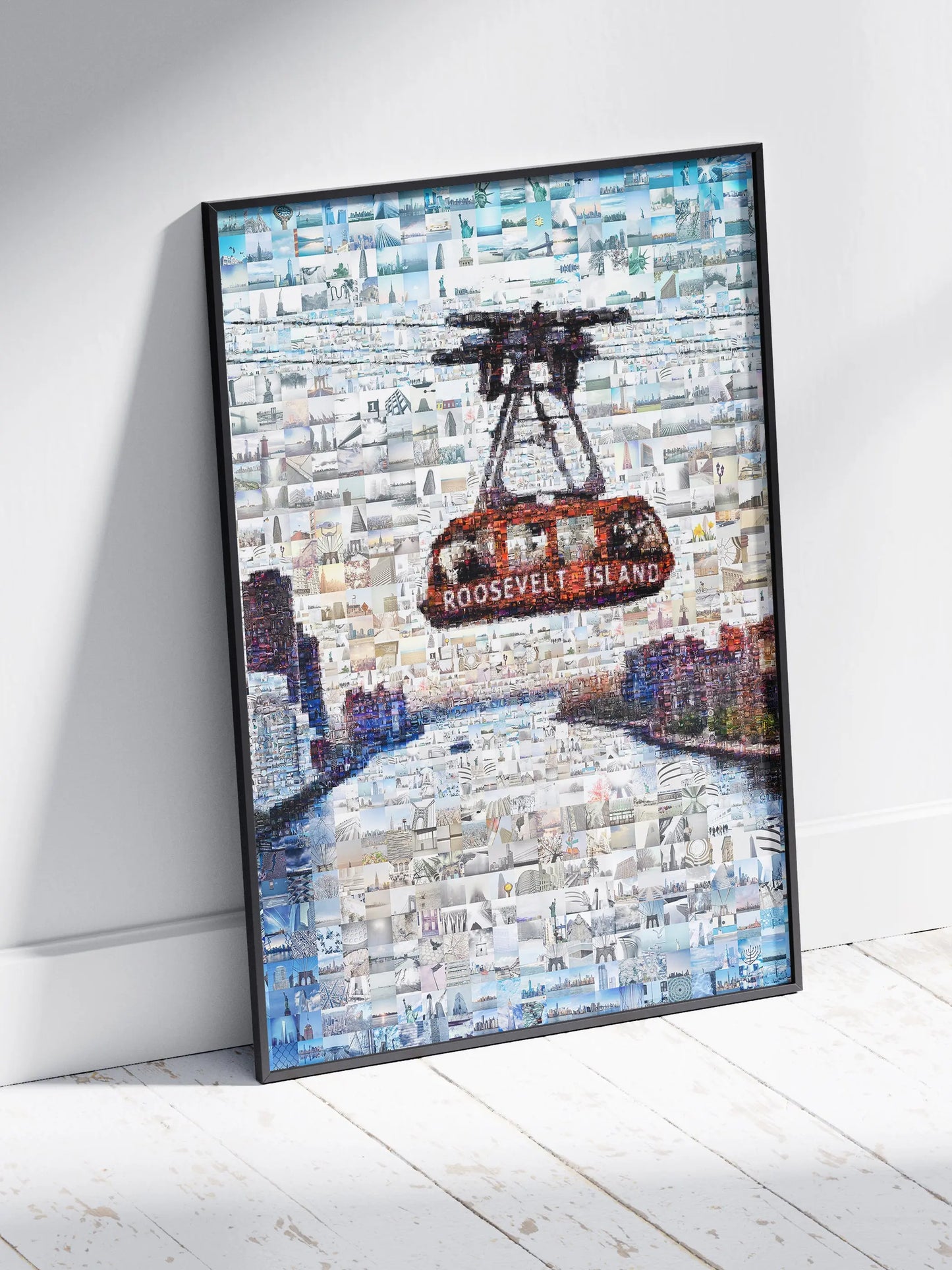 Stunning Roosevelt Island Mosaic Art - Unique NYC Skyline Artwork for Home Décor AtelierMosaics