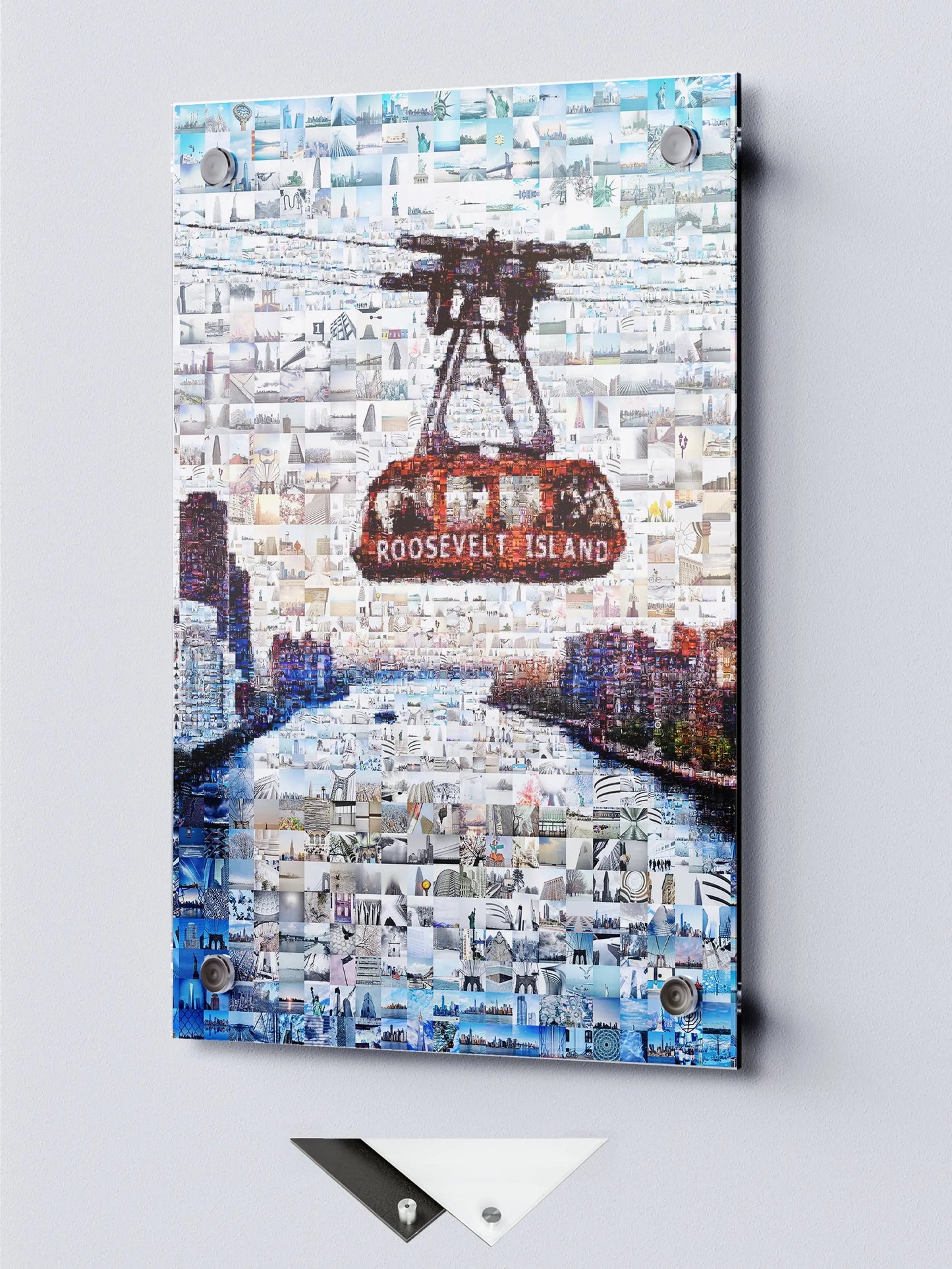Stunning Roosevelt Island Mosaic Art - Unique NYC Skyline Artwork for Home Décor AtelierMosaics