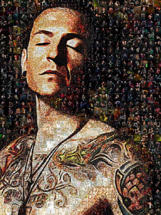 Chester Bennington Mosaic Art - Iconic Tribute to Linkin Park Legend | Unique Wall Decor AtelierMosaics