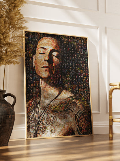 Chester Bennington Mosaic Art - Iconic Tribute to Linkin Park Legend | Unique Wall Decor AtelierMosaics