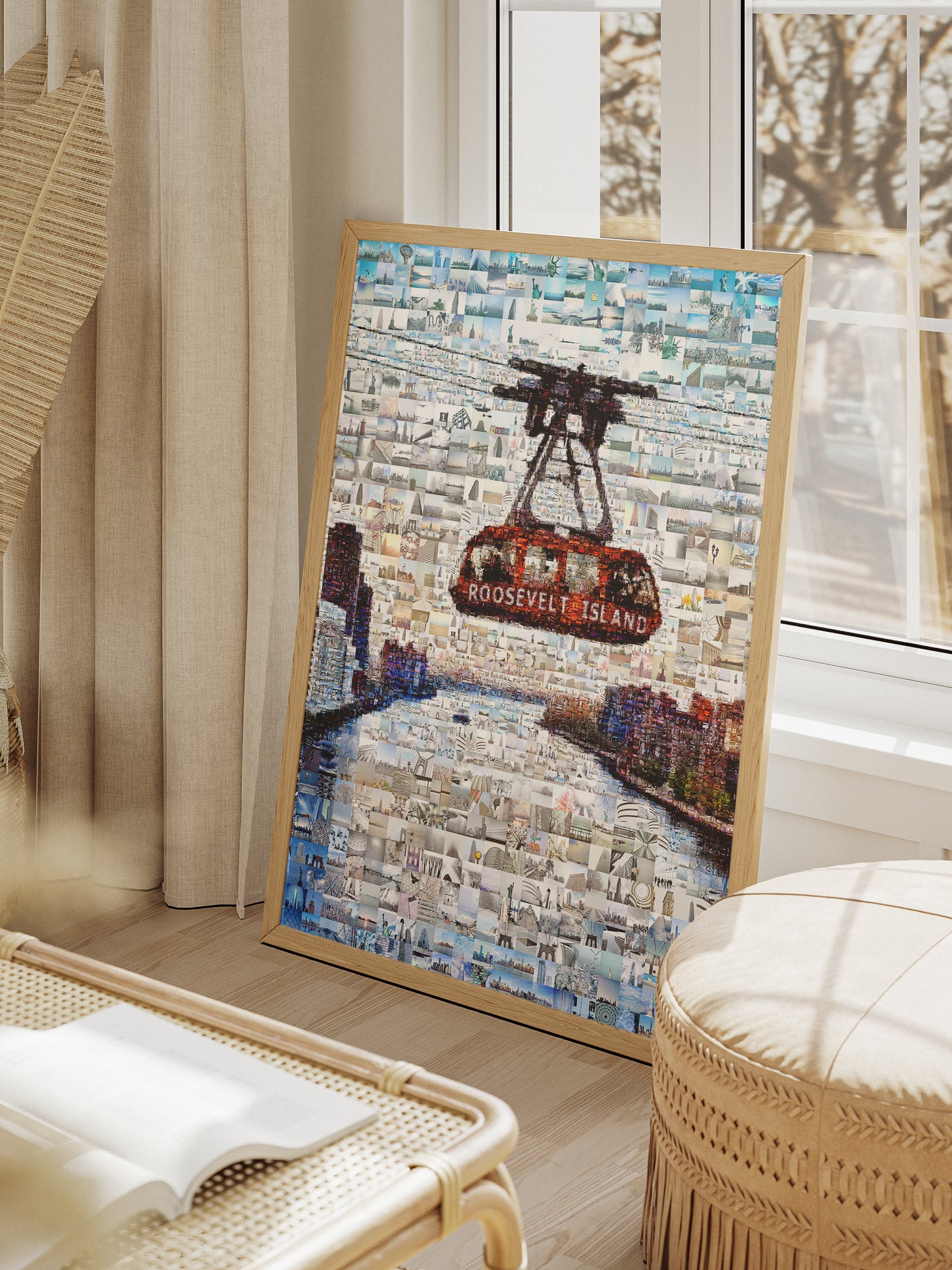 Stunning Roosevelt Island Mosaic Art - Unique NYC Skyline Artwork for Home Décor AtelierMosaics