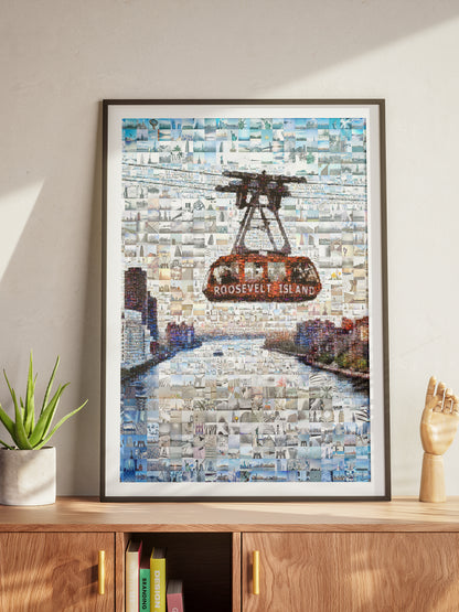 Stunning Roosevelt Island Mosaic Art - Unique NYC Skyline Artwork for Home Décor AtelierMosaics