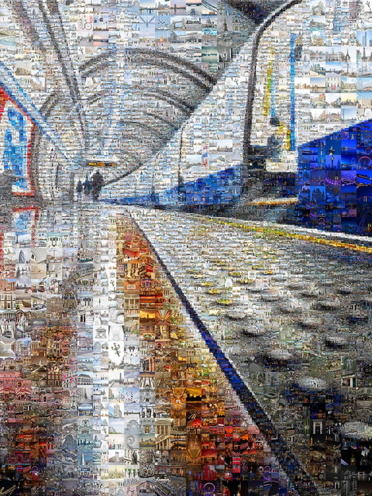 Stunning Mosaic Artwork: Vibrant Cityscape in Intricate Details | Perfect Home Decor and Gift Idea AtelierMosaics
