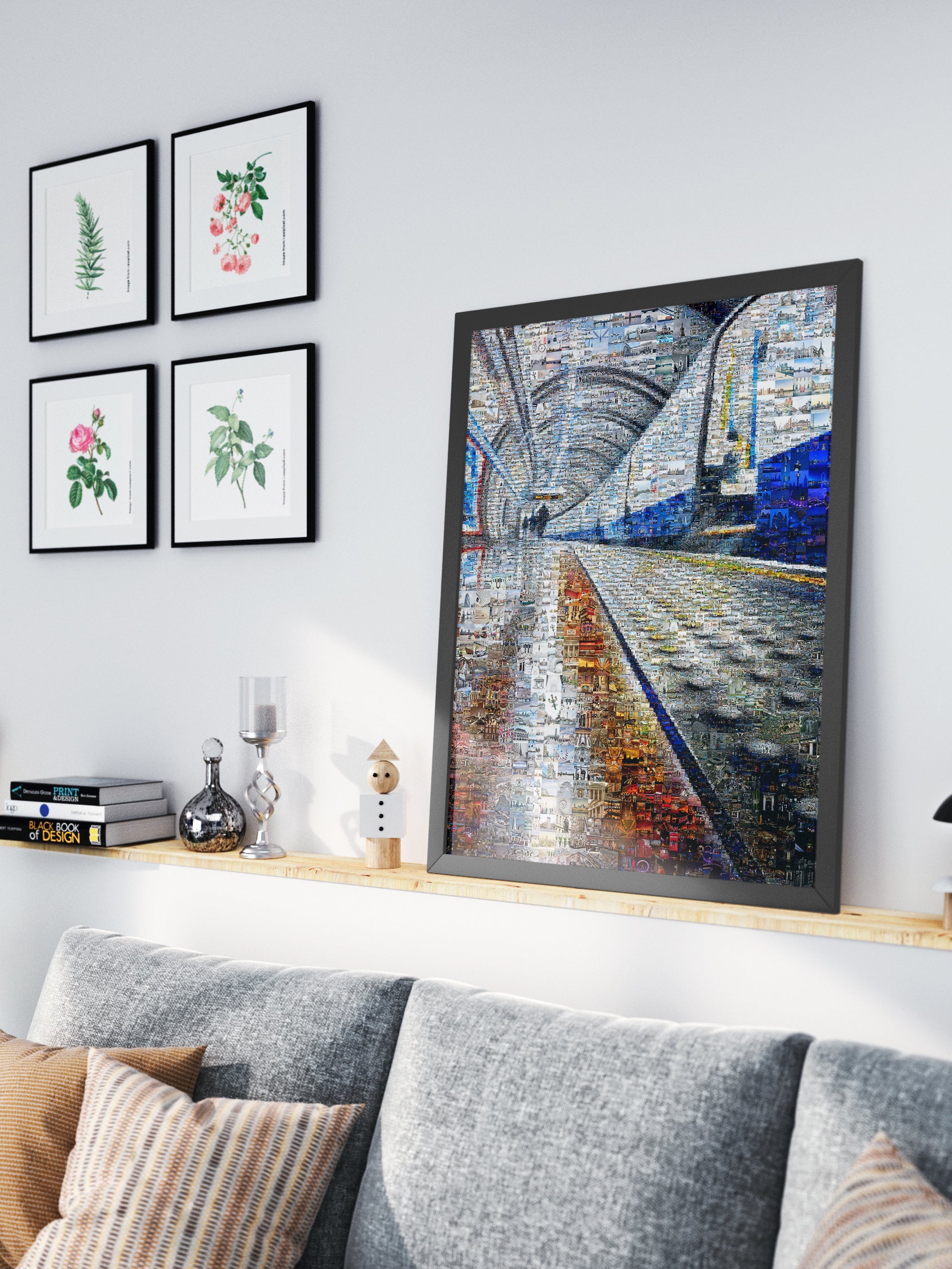 Stunning Mosaic Artwork: Vibrant Cityscape in Intricate Details | Perfect Home Decor and Gift Idea AtelierMosaics