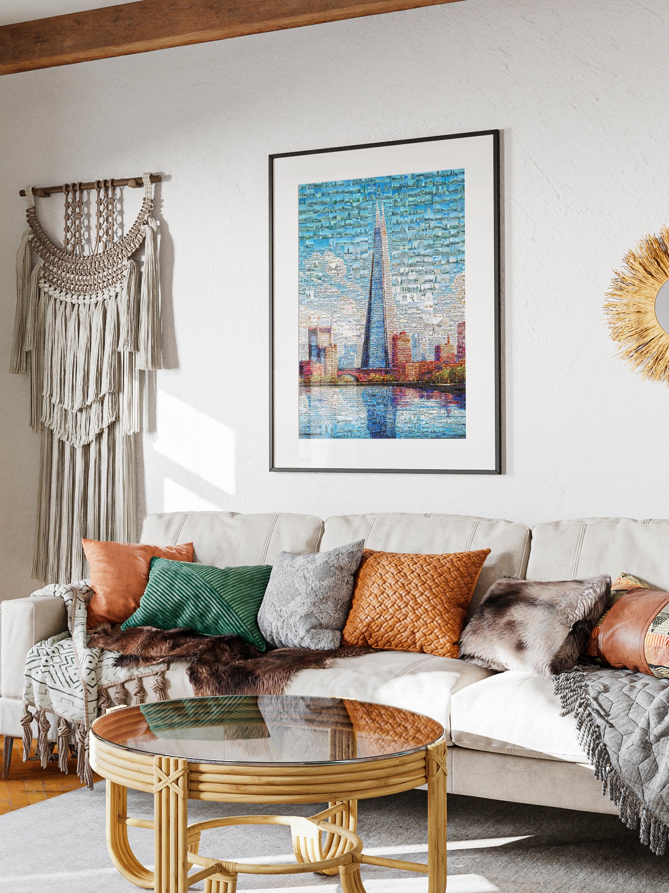 Stunning Mosaic Artwork Featuring Famous Landmarks - Perfect for Home or Office Decor AtelierMosaics