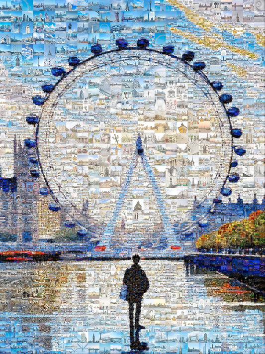 Stunning London Mosaic Artwork - A Vibrant Collage of Iconic Landmarks and Moments AtelierMosaics