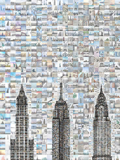 Stunning Mosaic Artwork of Iconic Skylines – Unique Urban Art for Your Space AtelierMosaics