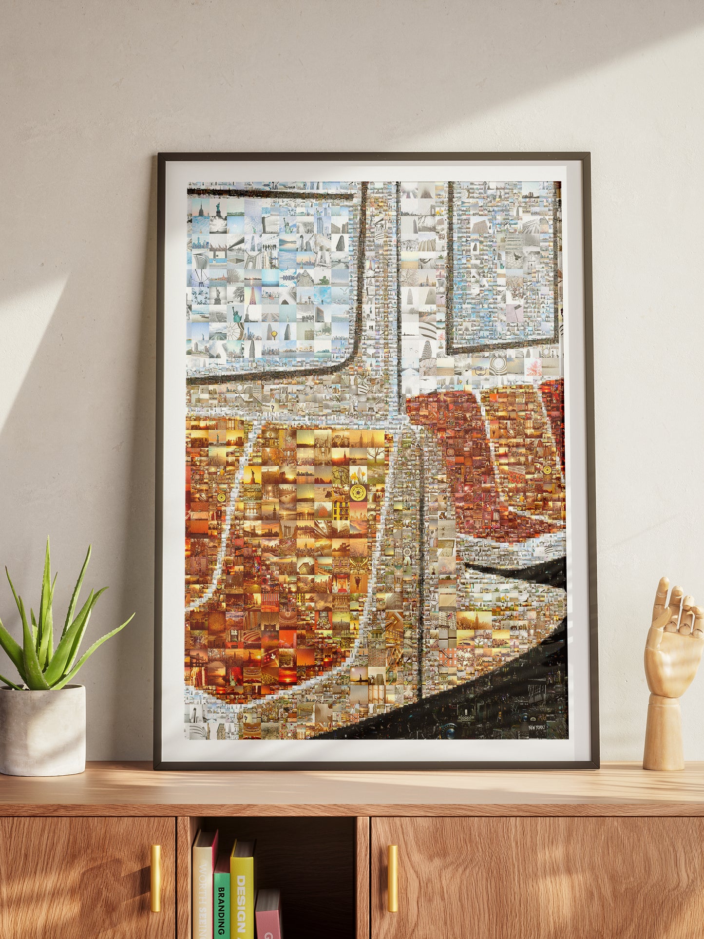 Stunning New York Skyline Mosaic Art Print - Unique Wall Decor for Home, Office & More AtelierMosaics