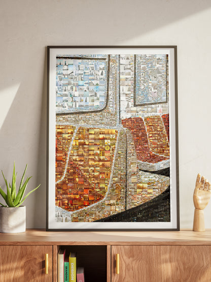 Stunning New York Skyline Mosaic Art Print - Unique Wall Decor for Home, Office & More AtelierMosaics