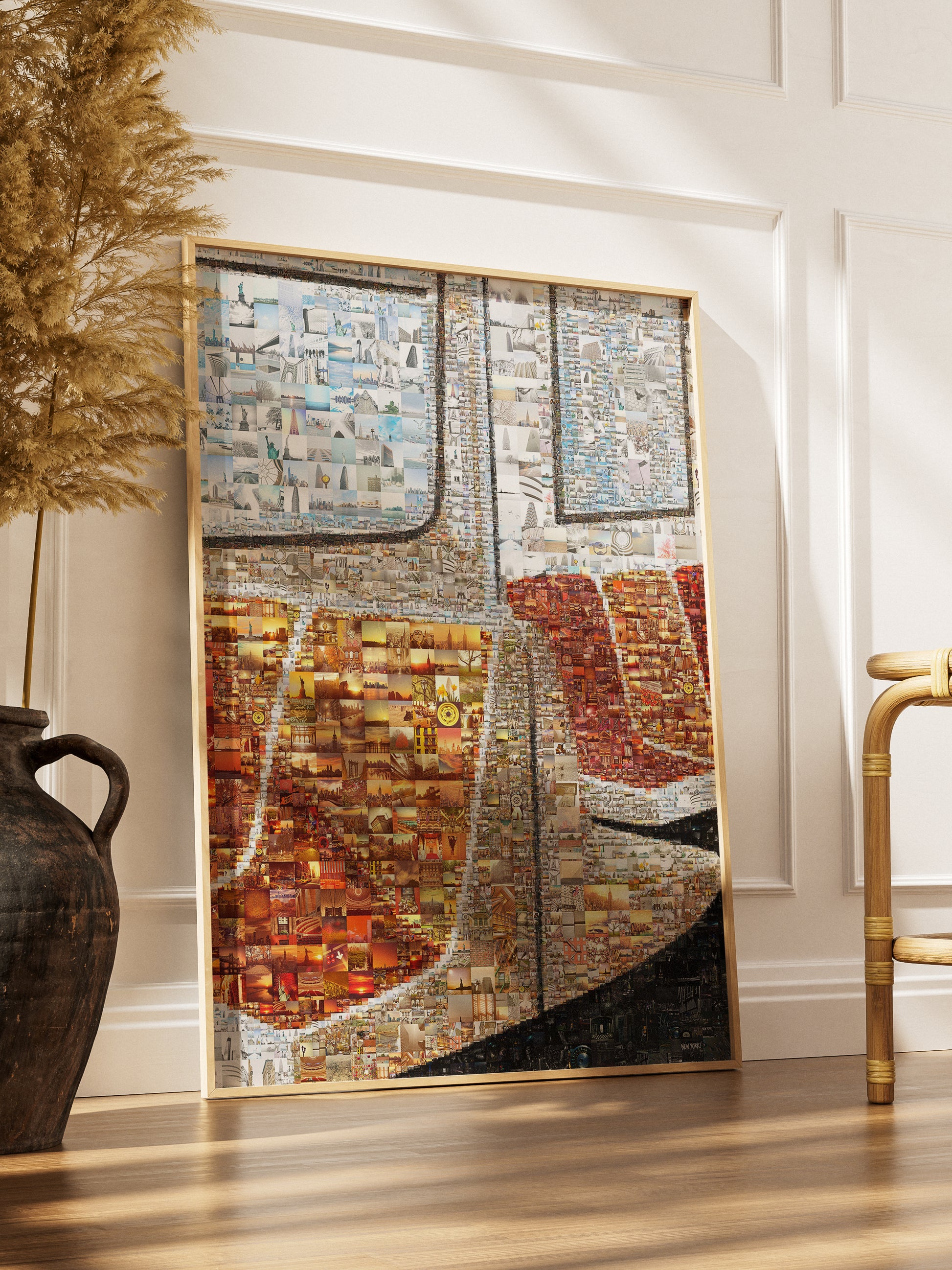 Stunning New York Skyline Mosaic Art Print - Unique Wall Decor for Home, Office & More AtelierMosaics