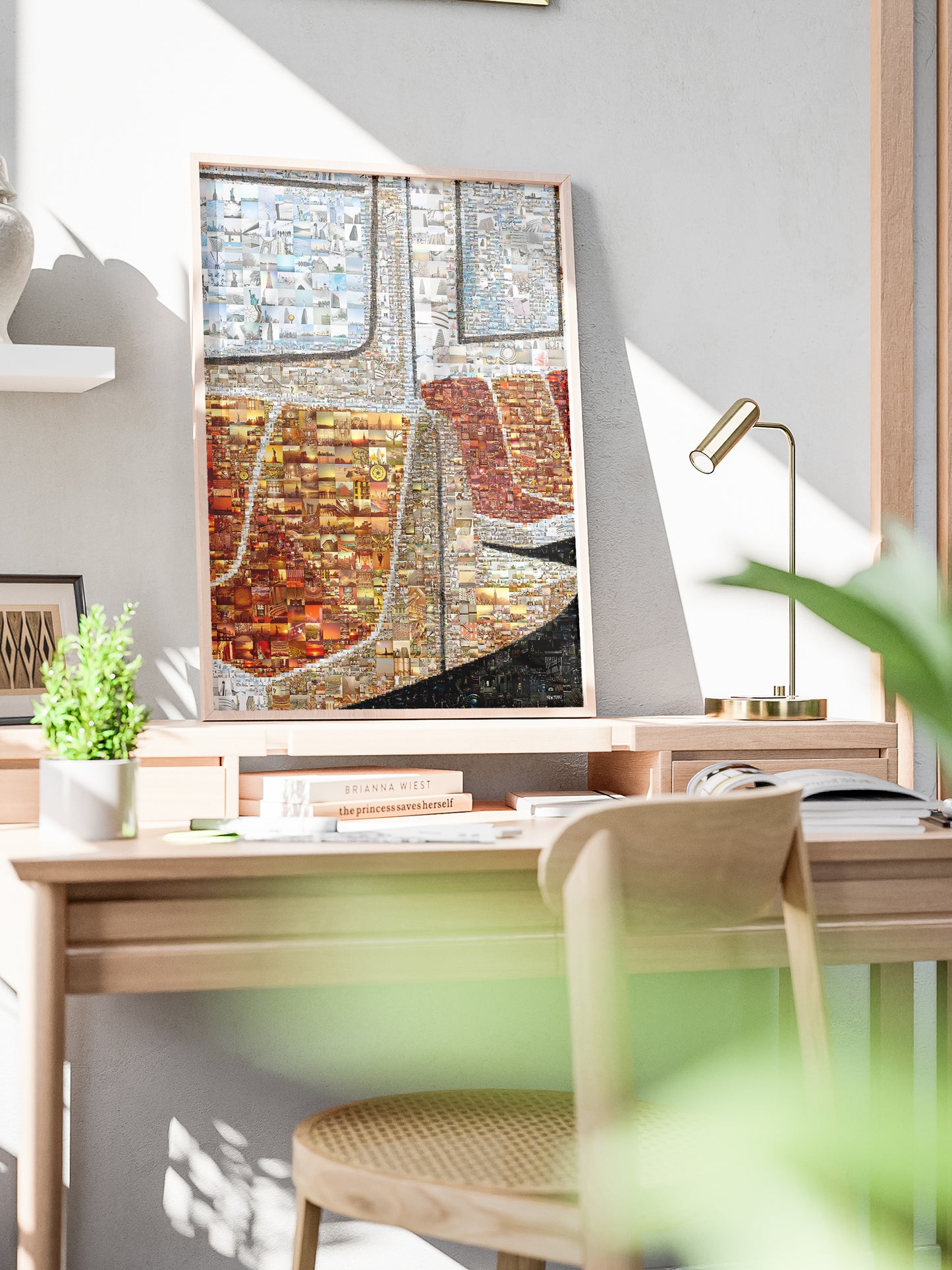 Stunning New York Skyline Mosaic Art Print - Unique Wall Decor for Home, Office & More AtelierMosaics