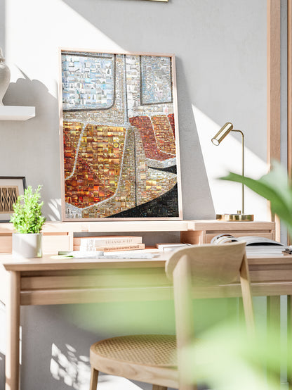 Stunning New York Skyline Mosaic Art Print - Unique Wall Decor for Home, Office & More AtelierMosaics