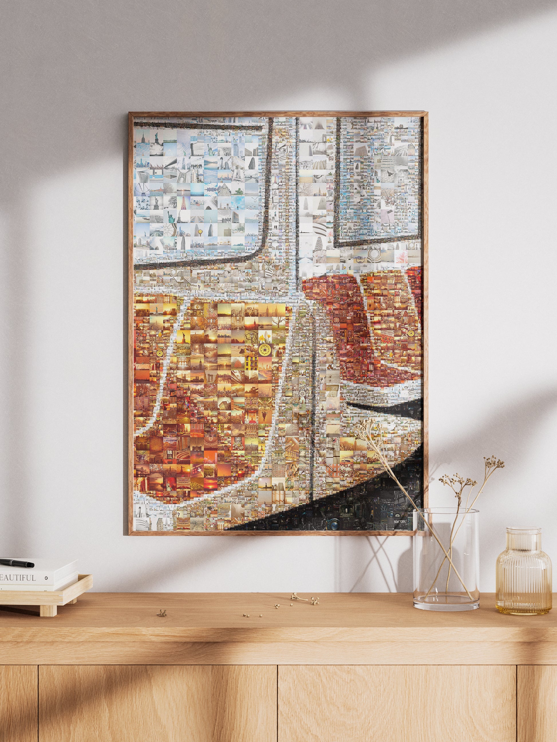 Stunning New York Skyline Mosaic Art Print - Unique Wall Decor for Home, Office & More AtelierMosaics