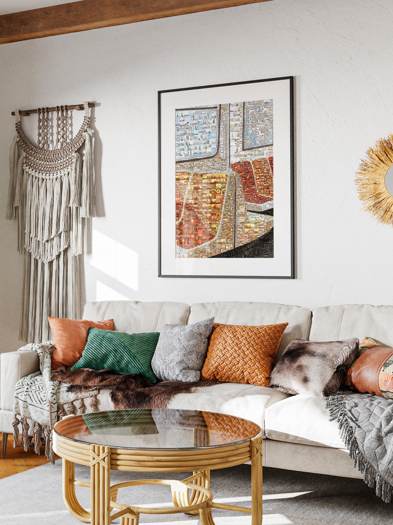 Stunning New York Skyline Mosaic Art Print - Unique Wall Decor for Home, Office & More AtelierMosaics