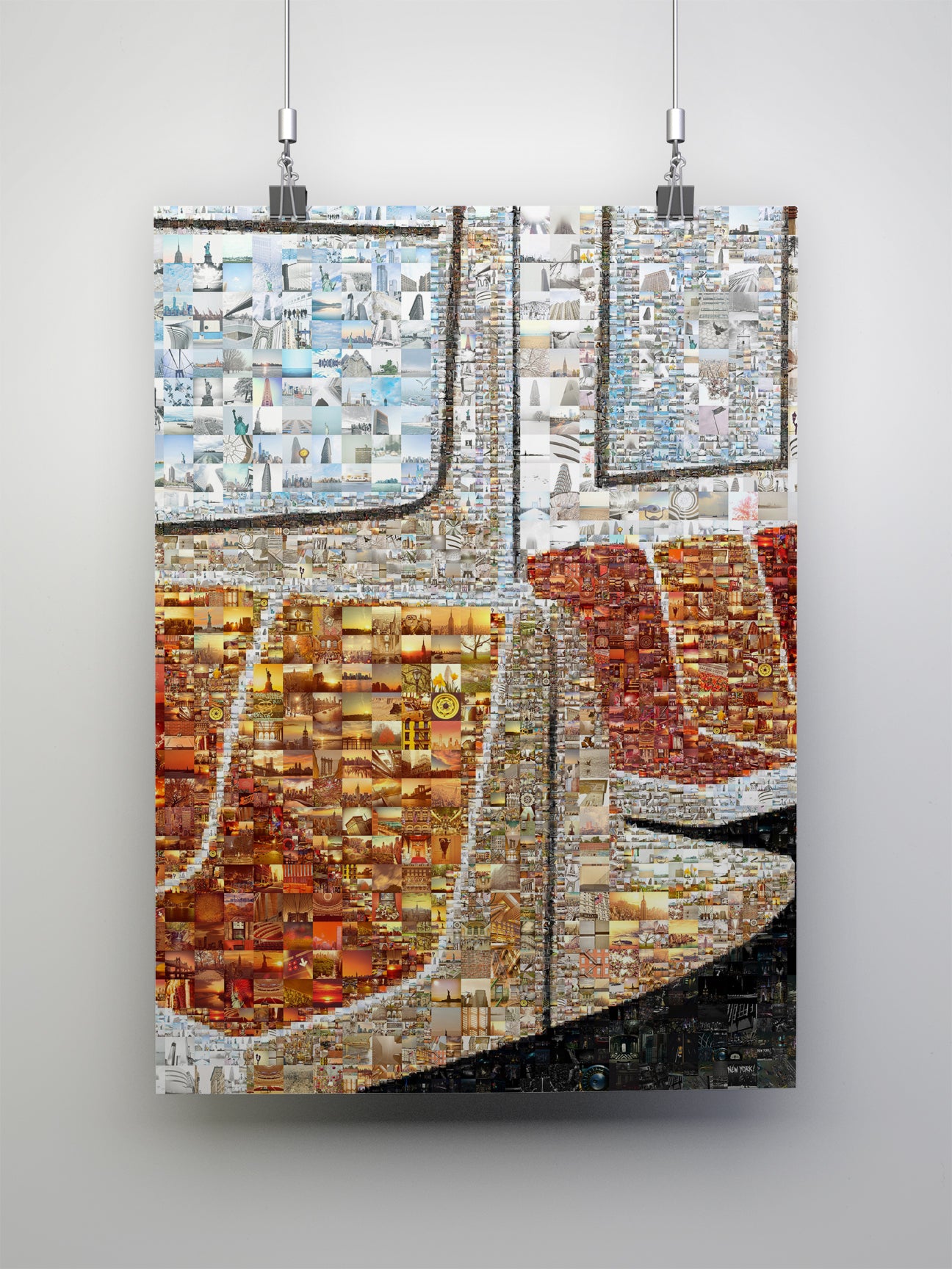Stunning New York Skyline Mosaic Art Print - Unique Wall Decor for Home, Office & More AtelierMosaics