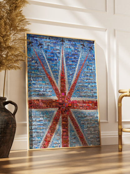 Stunning British Flag Mosaic Artwork - Unique Home Decor for Art Lovers AtelierMosaics