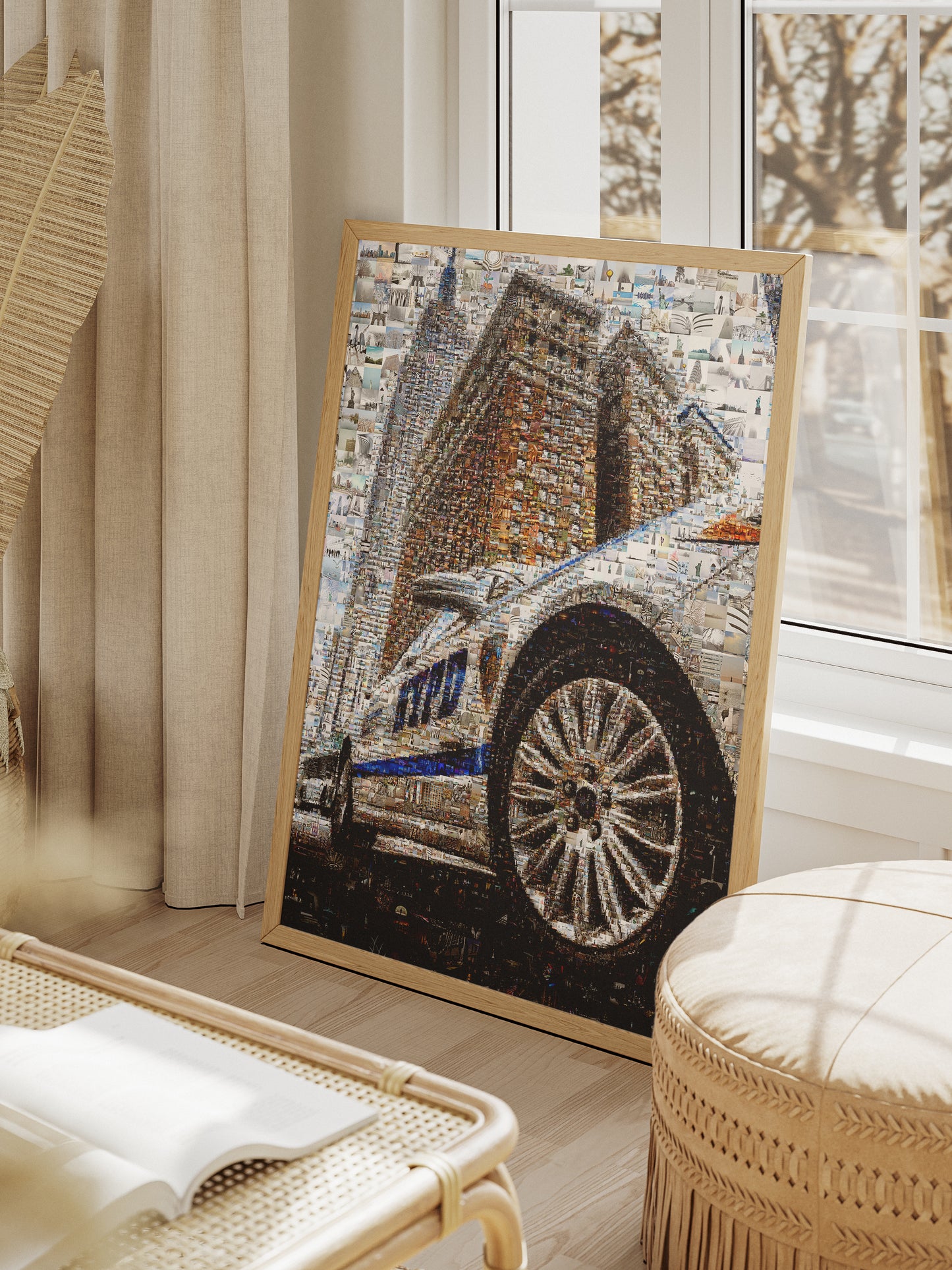 Stunning Mosaic Art of Iconic NYC Police Car – Unique Wall Décor for Home & Office AtelierMosaics