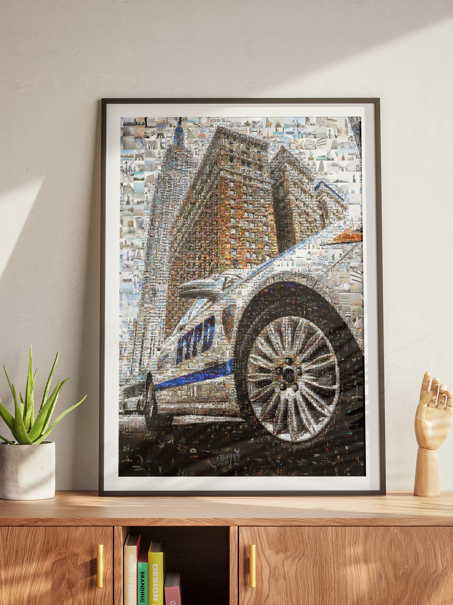 Stunning Mosaic Art of Iconic NYC Police Car – Unique Wall Décor for Home & Office AtelierMosaics