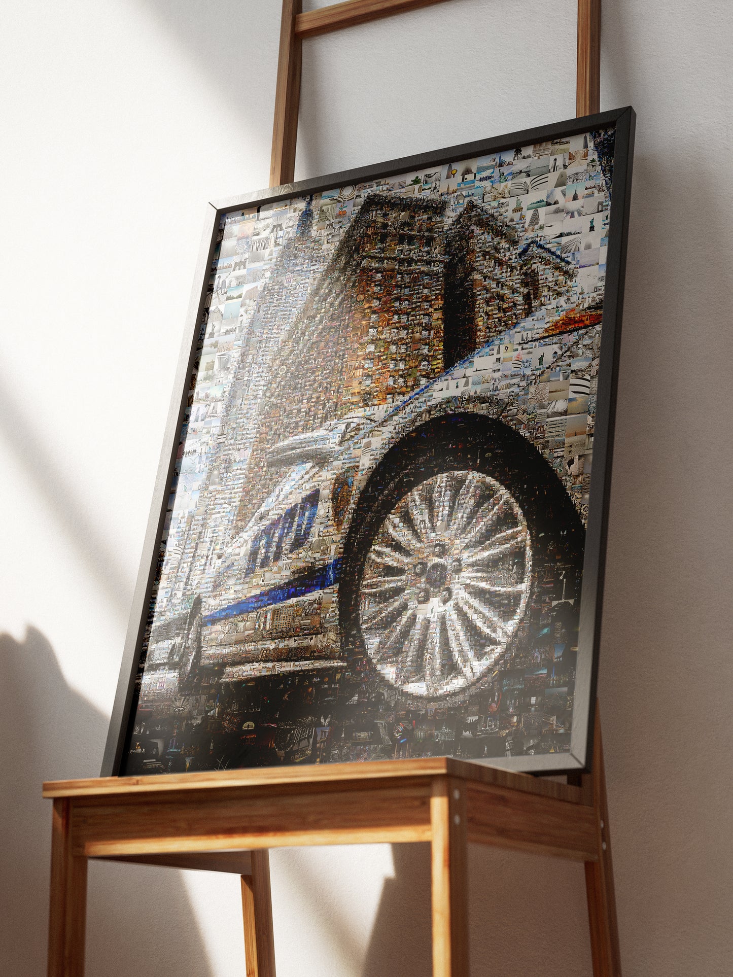 Stunning Mosaic Art of Iconic NYC Police Car – Unique Wall Décor for Home & Office AtelierMosaics