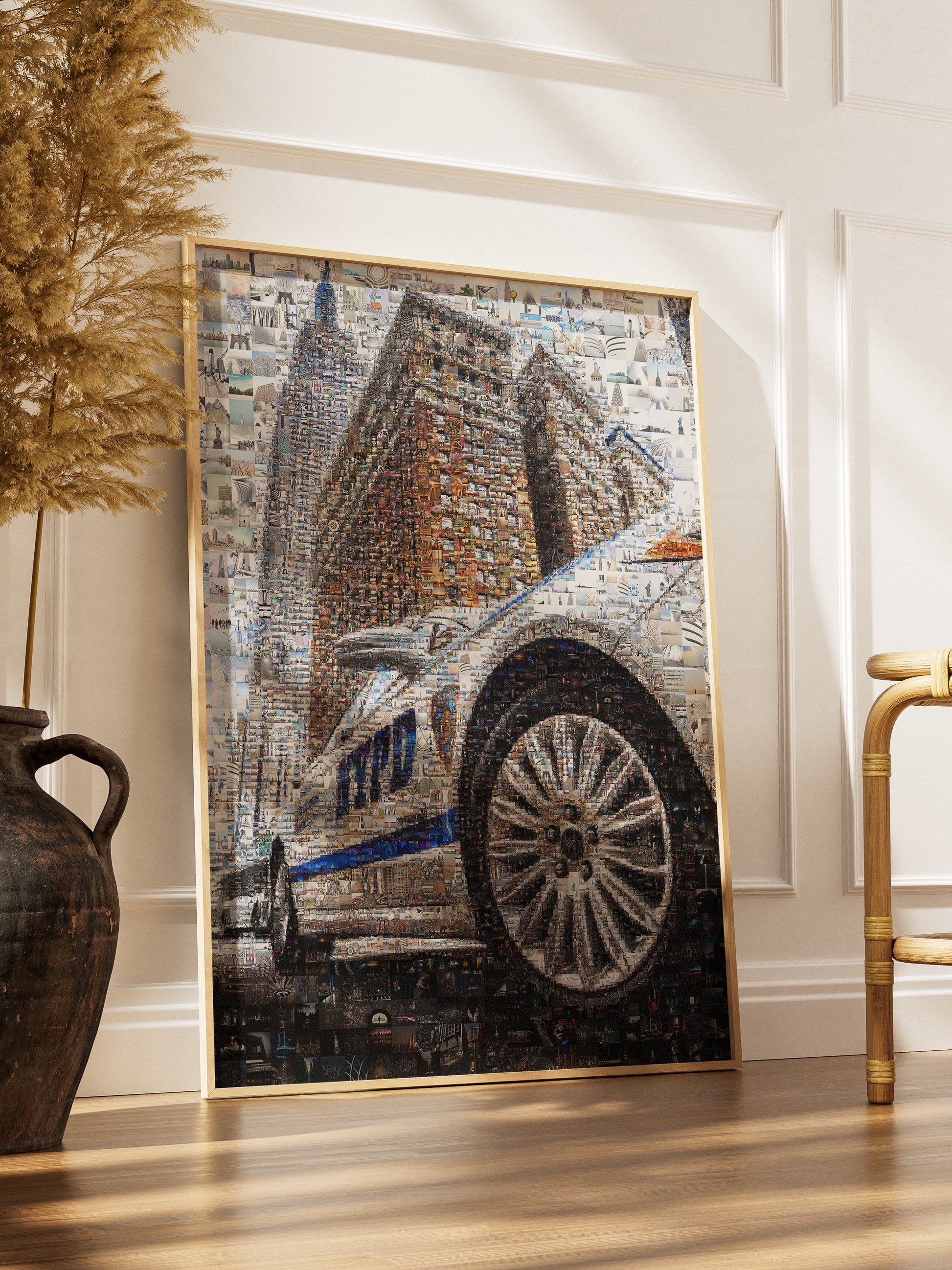 Stunning Mosaic Art of Iconic NYC Police Car – Unique Wall Décor for Home & Office AtelierMosaics