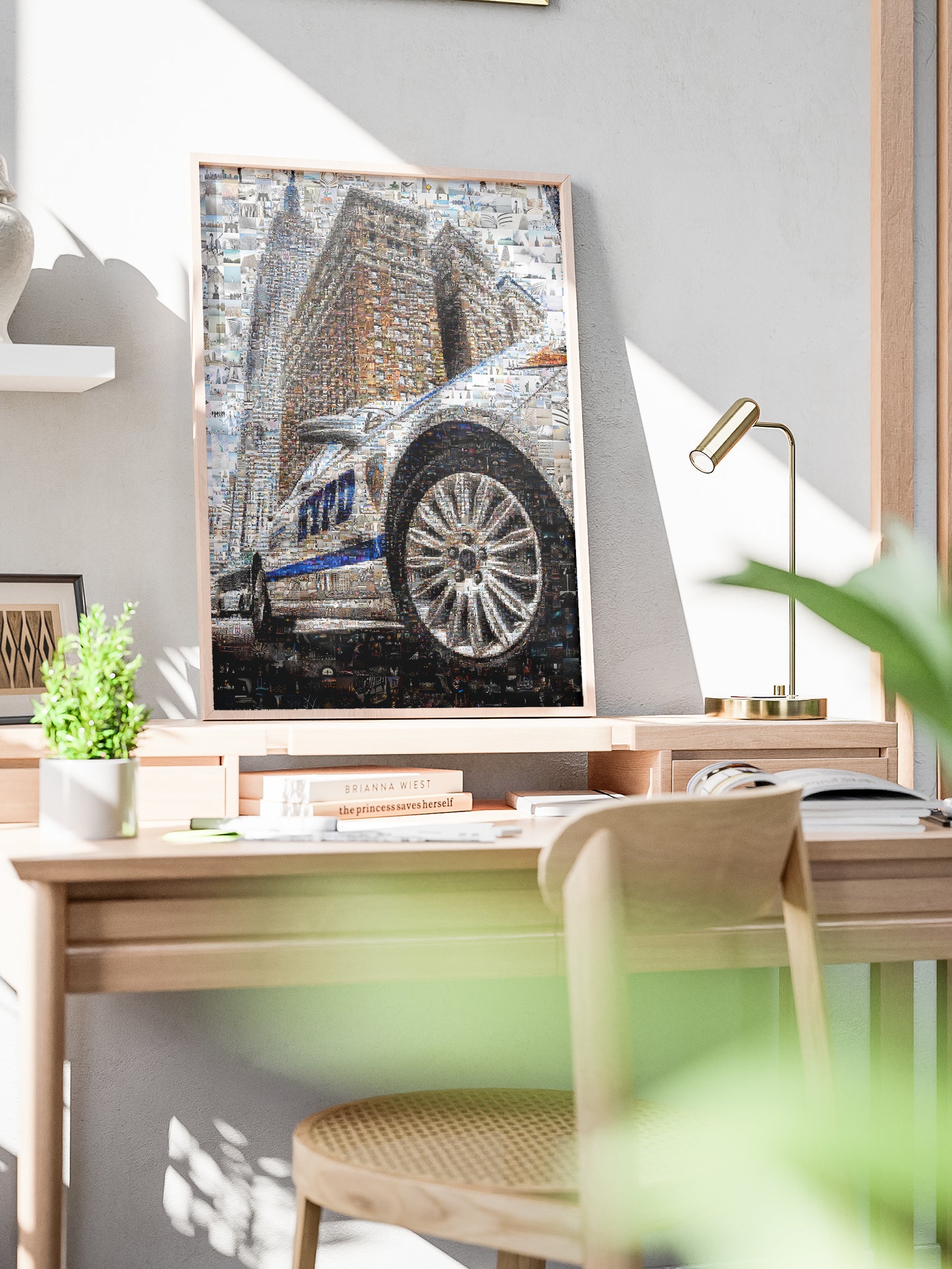 Stunning Mosaic Art of Iconic NYC Police Car – Unique Wall Décor for Home & Office AtelierMosaics