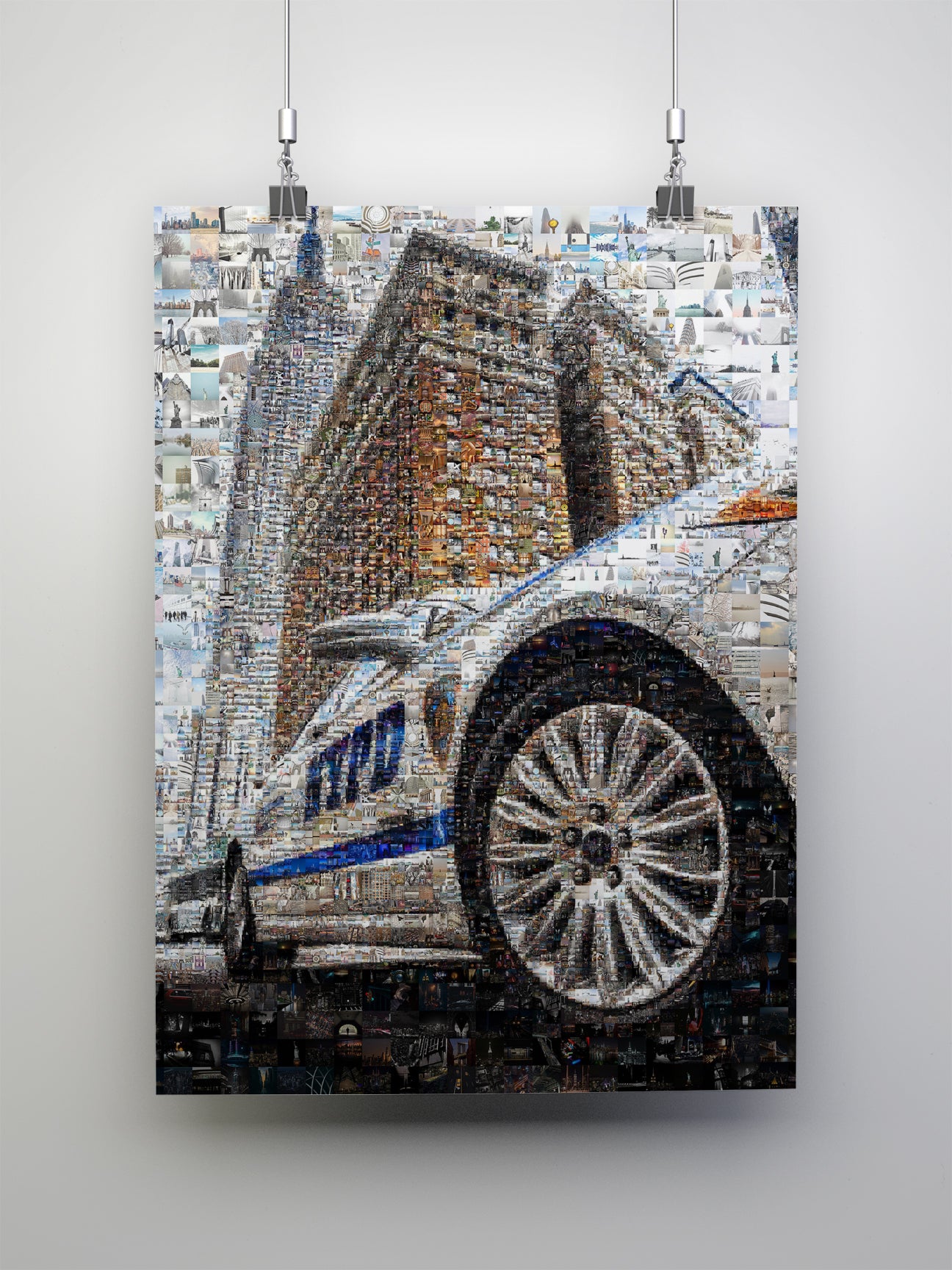 Stunning Mosaic Art of Iconic NYC Police Car – Unique Wall Décor for Home & Office AtelierMosaics