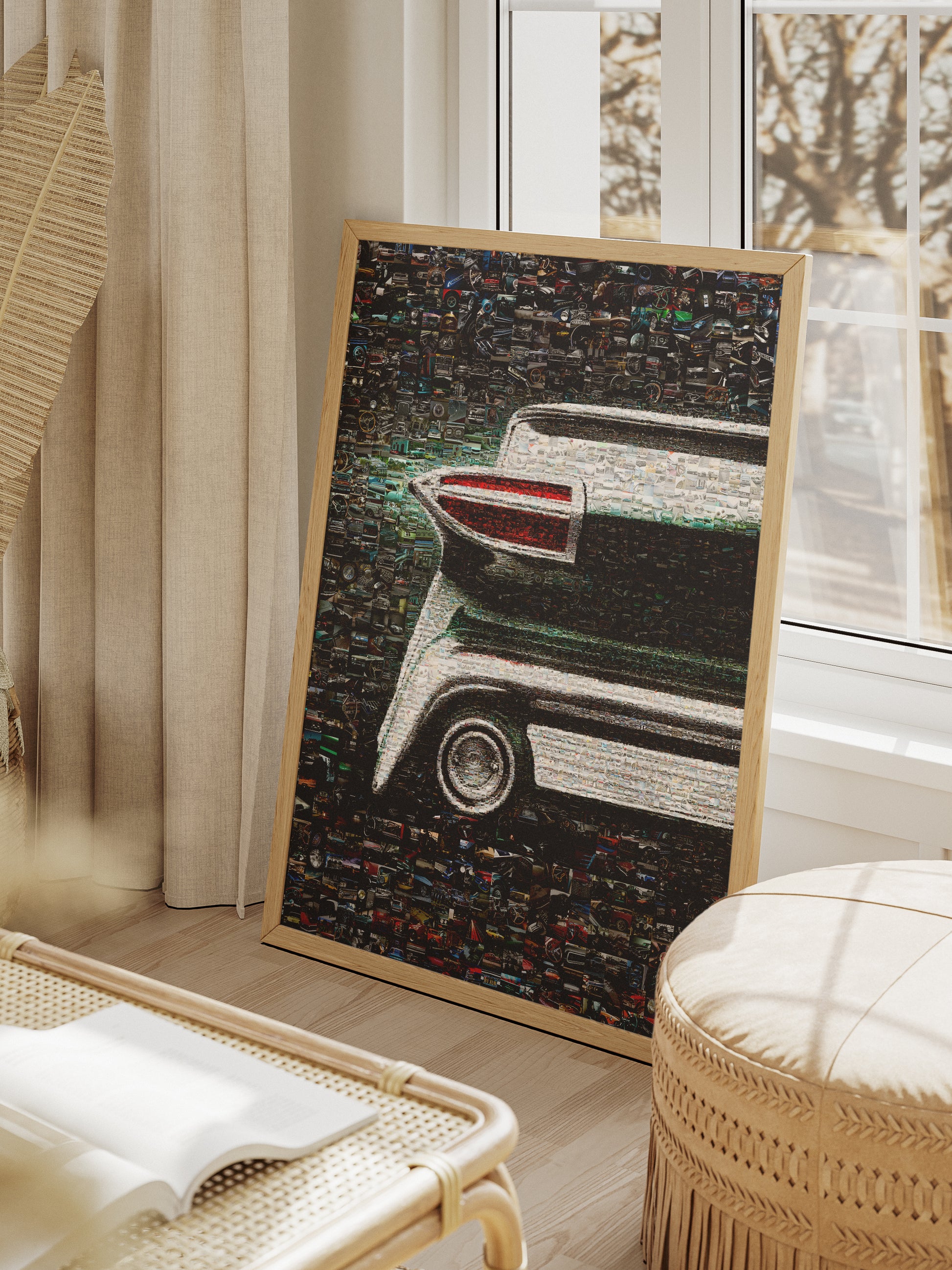Stunning Car Mosaic Artwork - Unique Auto Enthusiast Wall Decor for Home or Office AtelierMosaics