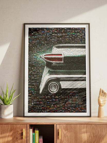 Stunning Car Mosaic Artwork - Unique Auto Enthusiast Wall Decor for Home or Office AtelierMosaics