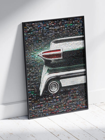 Stunning Car Mosaic Artwork - Unique Auto Enthusiast Wall Decor for Home or Office AtelierMosaics