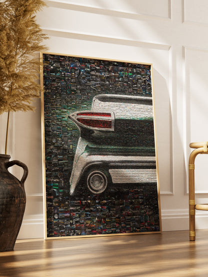 Stunning Car Mosaic Artwork - Unique Auto Enthusiast Wall Decor for Home or Office AtelierMosaics