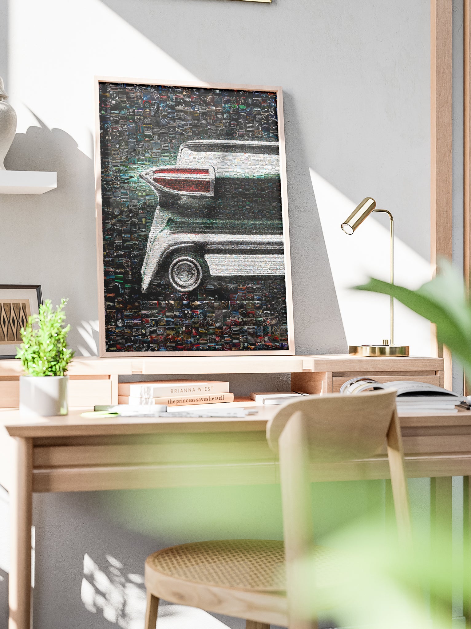 Stunning Car Mosaic Artwork - Unique Auto Enthusiast Wall Decor for Home or Office AtelierMosaics