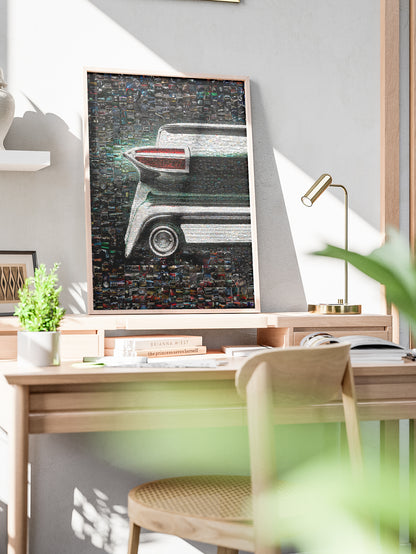 Stunning Car Mosaic Artwork - Unique Auto Enthusiast Wall Decor for Home or Office AtelierMosaics